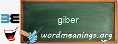 WordMeaning blackboard for giber
